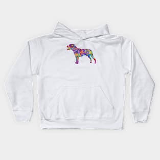 Staffordshire Bull Terrier dog watercolor Kids Hoodie